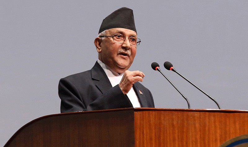 संसदमा ओलीको चेतावनी : भीरबाट हाम नफालौं, विश्वासको मत दिऔं, संसद बचाऔं