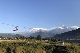 पोखरामा विश्वकै भिरालो ‘सुपरम्यान जीपलाइन’ सञ्चालनमा