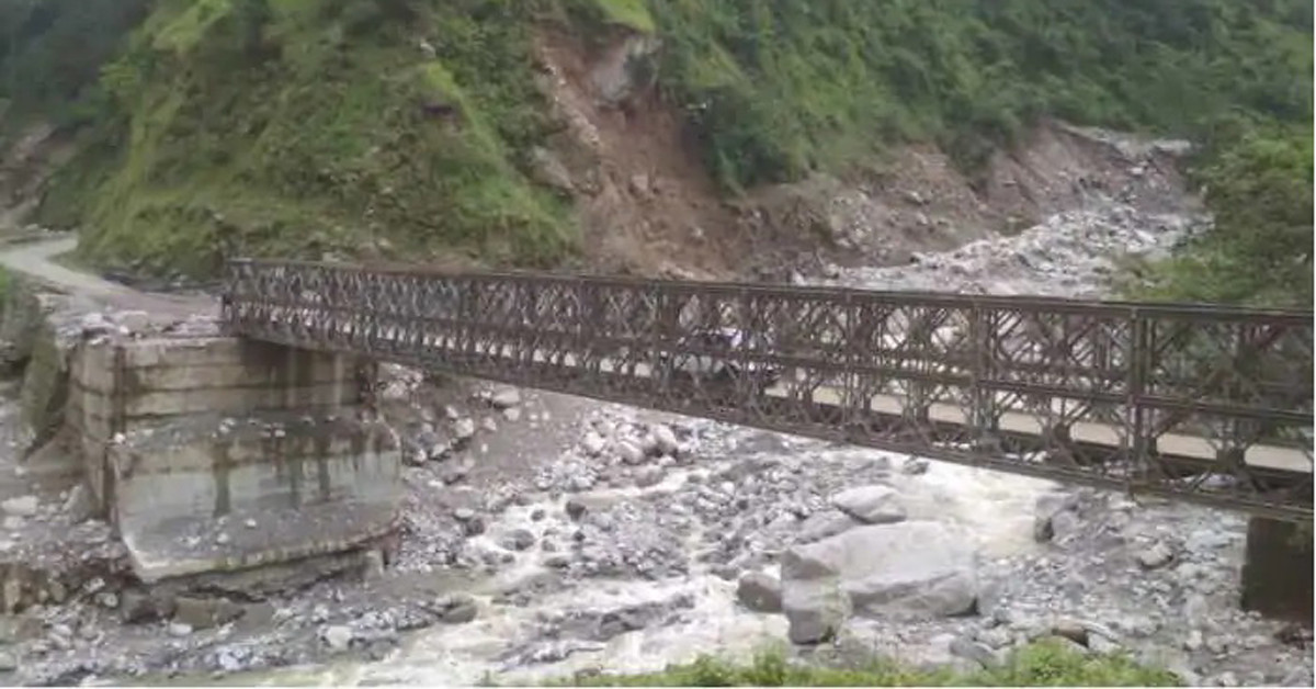 चनौटेमा बेलिब्रिज निर्माणको काम अन्तिम चरणमा