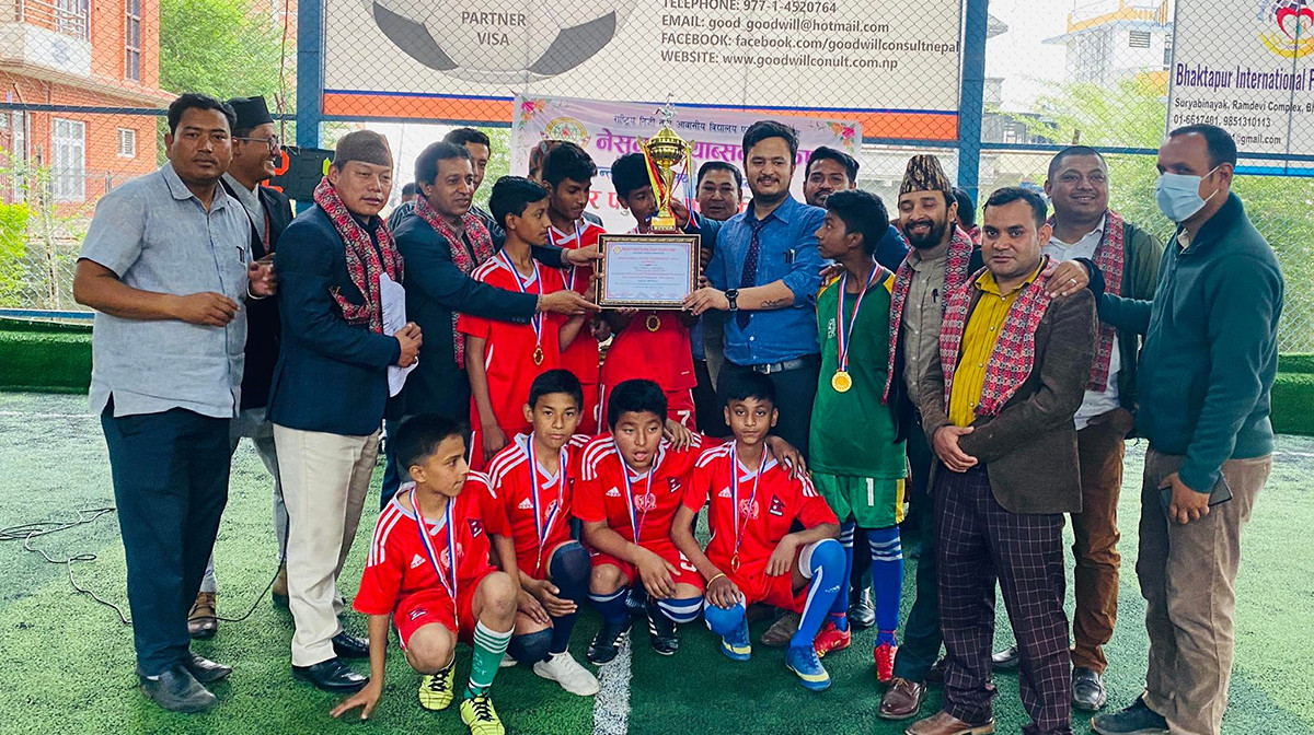 जिल्लाव्यापी जुनियर फुटसल प्रतियोगिताकाे उपाधि  इडेन गार्डेनलाई