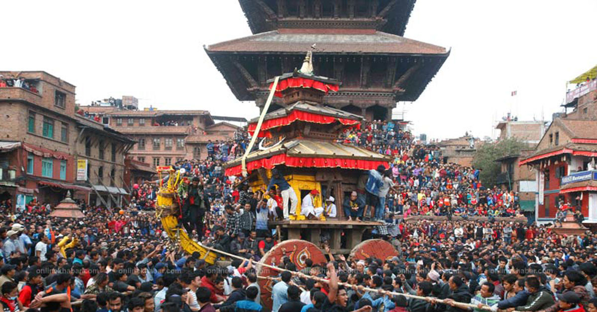 भक्तपुरमा बिस्का जात्रा सुरु हुँदै, जात्रालाई शान्तिपूर्ण बनाउन सद्भाव र्याली
