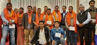 चन्द्रागिरिको मेयरमा पुनः घनश्याम गिरी; ‘नगरवासीले सुम्पिएको अभिभारा पूरा गर्छु’