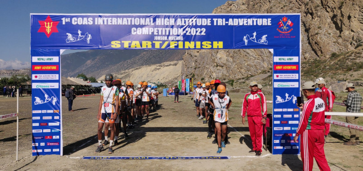 मुस्ताङमा  प्रथम प्रधान सेनापति अन्तर्राष्ट्रिय हाई अल्टिच्युड ट्राई एडभेन्चर प्रतियोगिता सुरु 