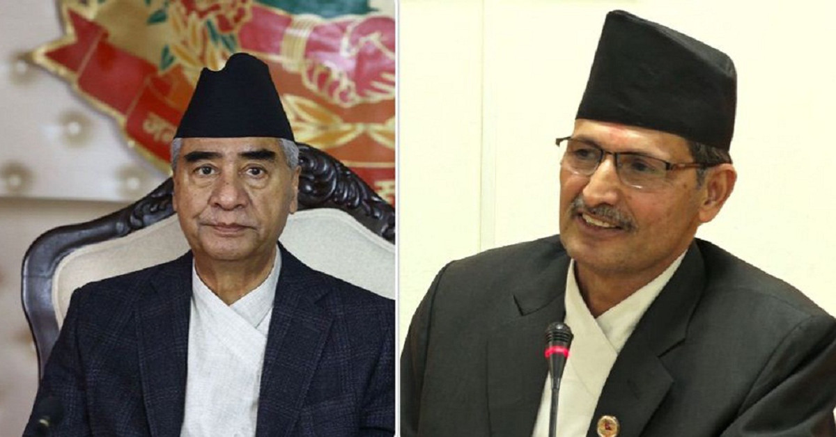 प्रधानमन्त्री देउवा र सभामुख सापकोटाबीच भेटवार्ता