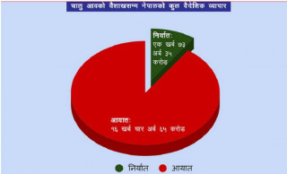 १० महिनामा १४ खर्ब ३१ अर्ब व्यापार घाटा