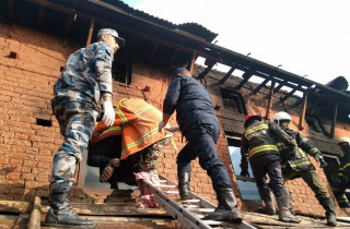मध्यपुर थिमिमा आगोलागी हुँदा एकको मृत्यु