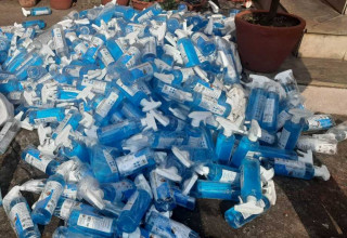 निर्वाचनका लागि आएको १० बोरा गुणस्तरहिन सेनिटाइजर फिर्ता