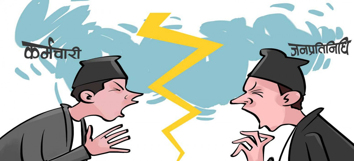 जनप्रतिनिधि र कर्माचारीको विवादका कारण नगरपालिकाको कामकाज ठप्प