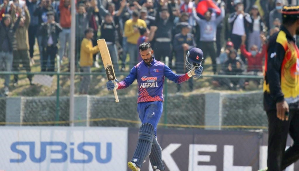 ओडीआई क्रिकेटमा नेपालको हालसम्मकै उच्च स्कोर, पीएनजीलाई २९८ रनको लक्ष्य