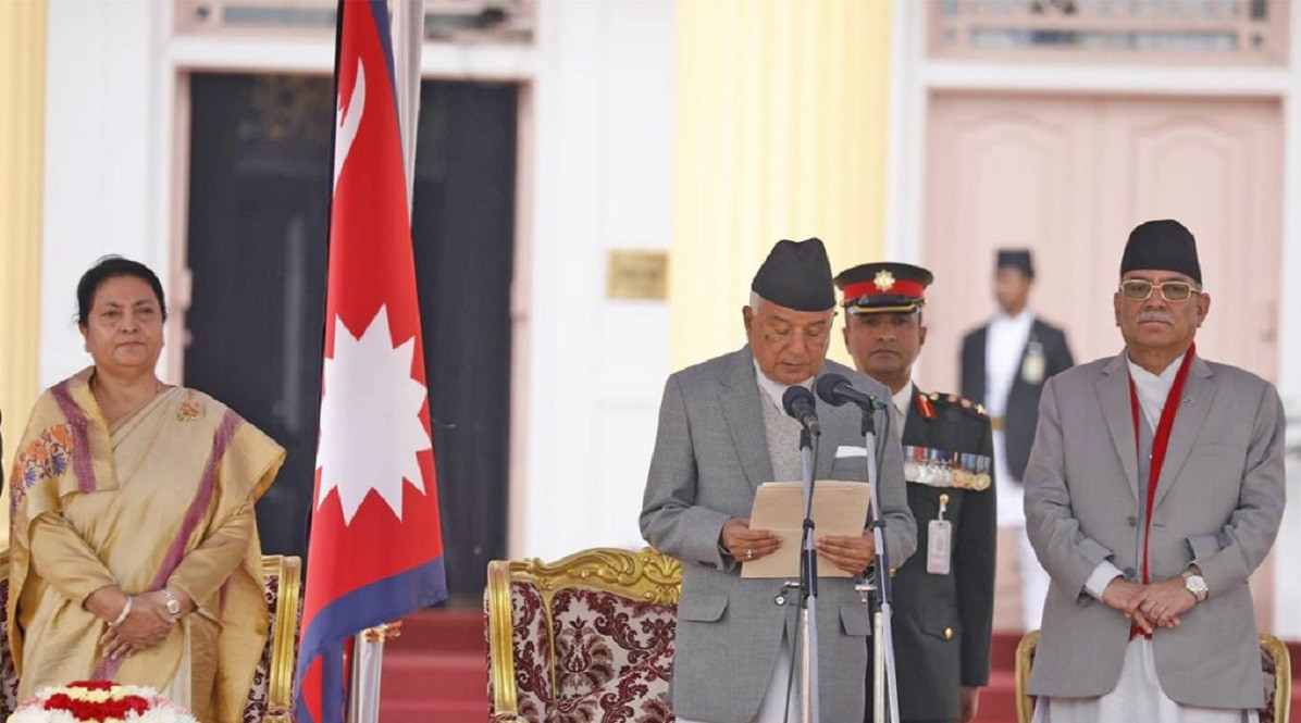 नवनिर्वाचित राष्ट्रपति  रामचन्द्र पौडेलले लिए पद तथा गोपनीयताकाे शपथ