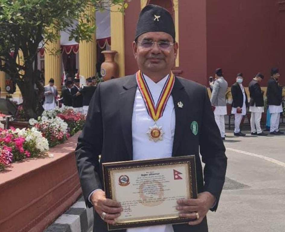 नबिल बैंकका सीईओ ढुङ्गाना ‘प्रबल जनसेवा श्री’ पदकबाट सम्मानित
