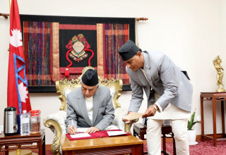 राष्ट्रपति पौडेलद्धारा बजेटसम्बन्धी तीन विधेयक प्रमाणीकरण