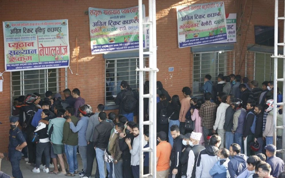 दसैँमा घर जान नयाँबसपार्कबाट २४ हजारभन्दा बढी यात्रुले लिए अग्रिम टिकट