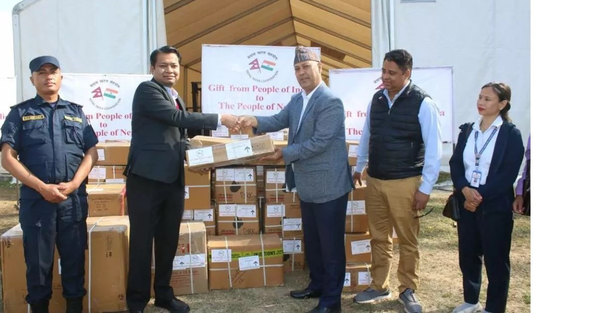 भारत सरकारद्वारा चौथो चरणको भूकम्प राहत सामग्री हस्तान्तरण