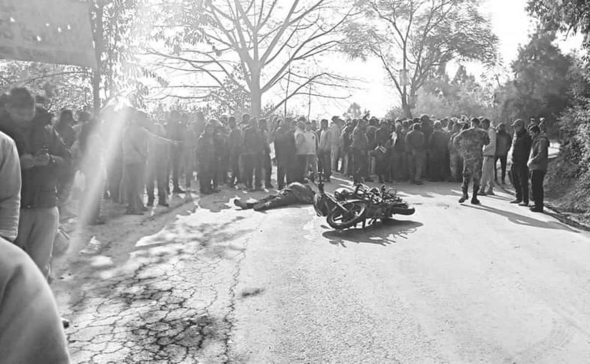 पाँचखालमा मोटरसाइकल दुर्घटना हुँदा एकको मृत्यु, अरनिको राजमार्ग अवरूद्ध