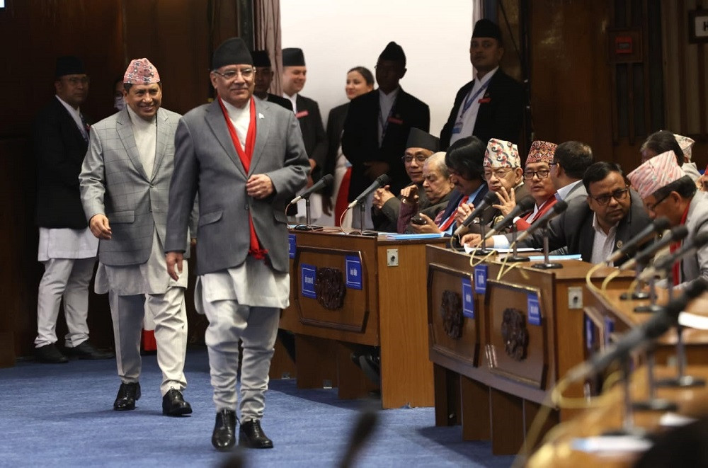 प्रधानमन्त्री प्रचण्डले पाए तेस्रो पटक विश्वासको मत