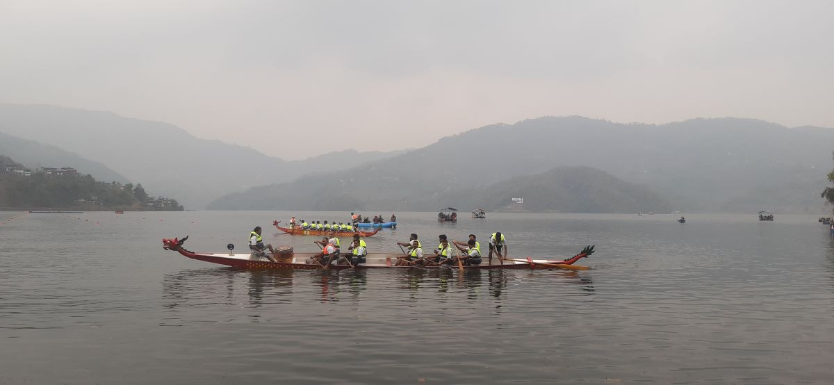 बेगनास तालमा राष्ट्रिय ड्रागन बोट रेस प्रतियोगिता सुुरु