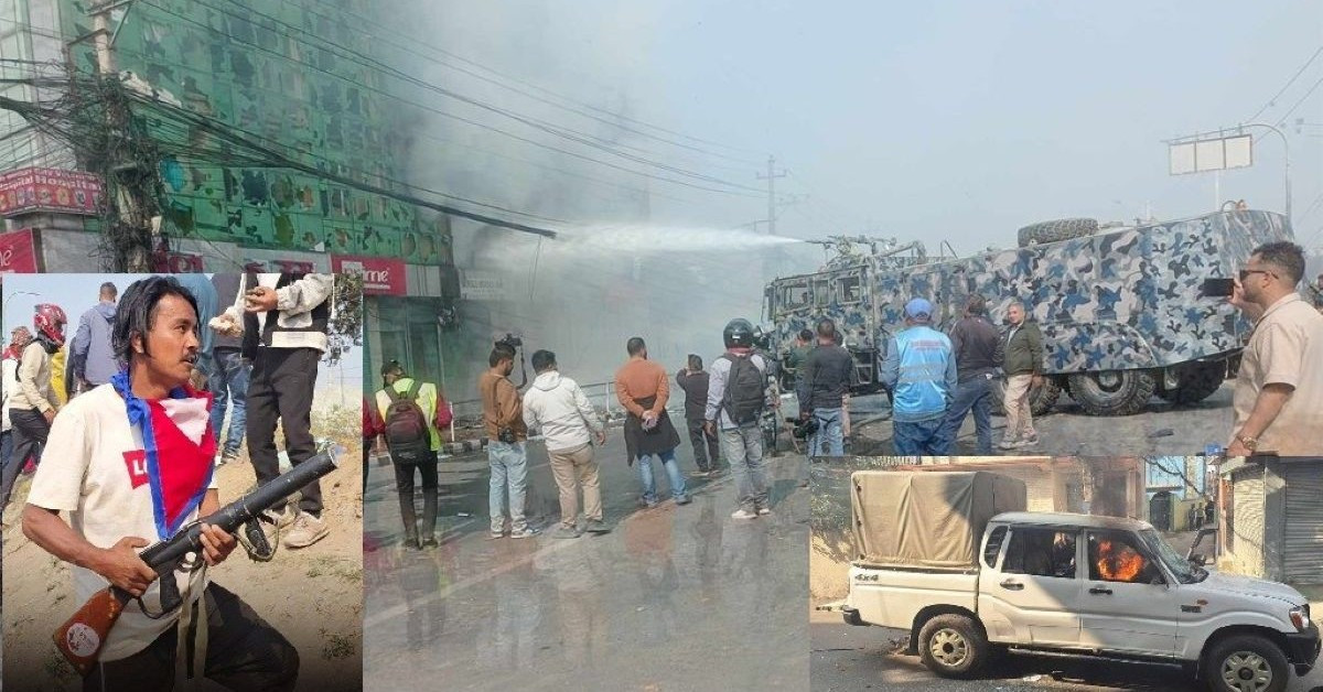 राजावादीको आन्दोलनले मच्चायो अराजकता, सुटुक्क भागे दुर्गा प्रसाईँ