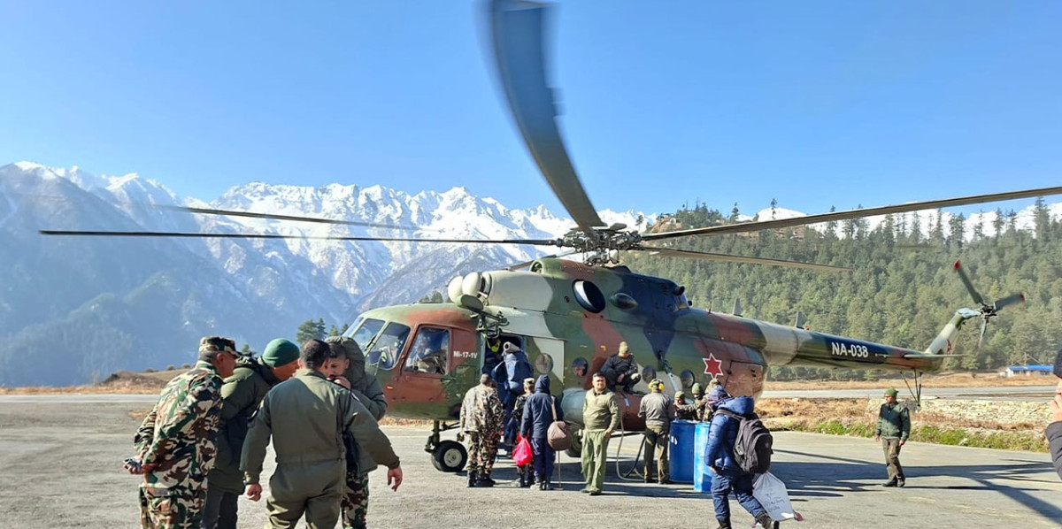 सुत्केरीसहित दुई जनाको हवाई उद्धार, ज्यान जोगियो