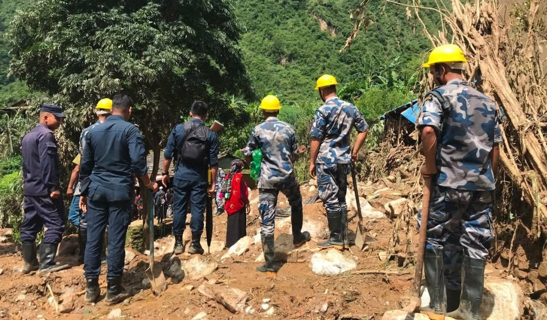 रोल्पा पहिरोमा मृत्यु हुनेको संख्या सात पुग्यो, पाँचजना अझै बेपत्ता