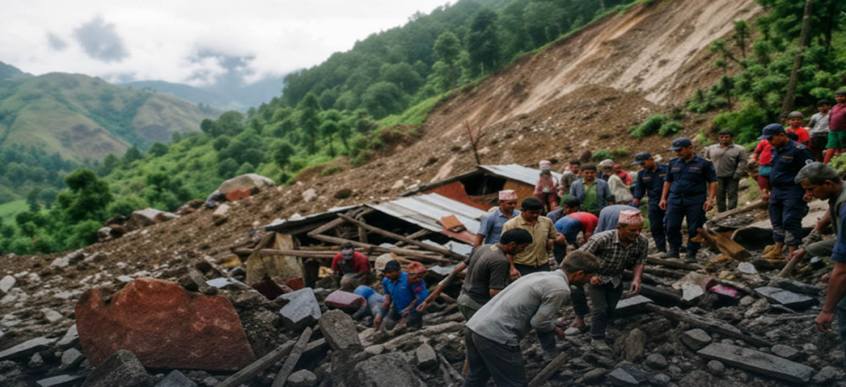 रोल्पामा पहिरोमा परेर ज्यान गुमाउनेको सङ्ख्या १६ पुग्यो