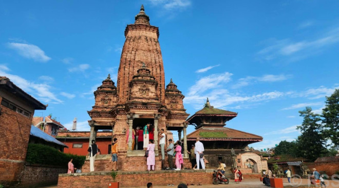 भक्तपुरमा तीजको अवसरमा  पहिलोपटक खुल्यो केदारनाथ मन्दिर, साँझ चारधाममा महाआरती
